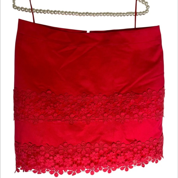 J. Crew Red Mini Pencil Skirt for Work - Picture 4 of 9